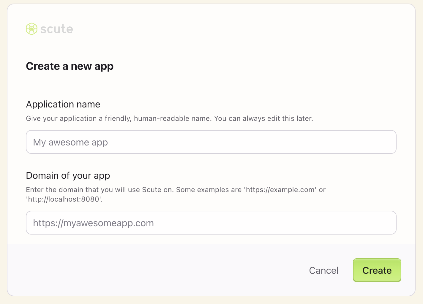 Create a new app